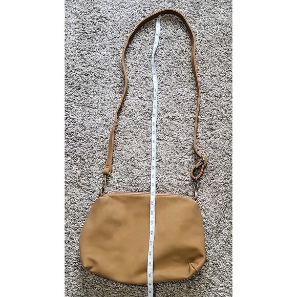 Joy Susan Shoulder Bag Purse 12"x9" Tan Soft Faux Suede, FloraL Lining - NWOT - Picture 5 of 10